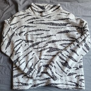 Maurices Black and White Cowl Neck Sweater